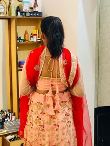 Embellished Pink Lehenga With Contrasting Dupatta