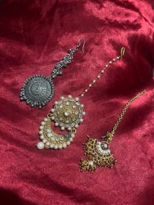 Ethnic Maang Tikka Set Of 3