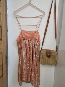 Forever  21 Peach Sequence Dress