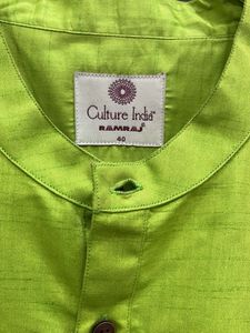 Green Cotton Kurta
