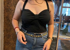 black Neck wrap top