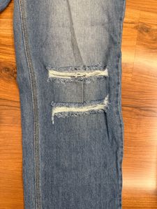 Blue Brew Baggy Ripped Jeans