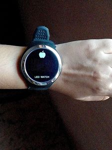 Apple Labeled LED Watch