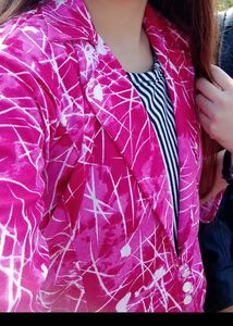 Pink Printed Jacket