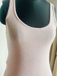 Stretchable Baby Pink Cotton Dress