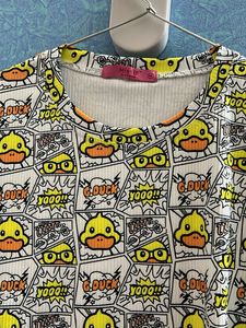 Cartoon Duck Graphic Tee