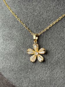 Anti-Tarnish Flower Pendant