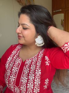 White Pearl Earrings