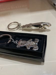 Metal Jaguar Logo &amp; Teddy Keychain Combo-