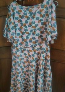 Floral Print Cold Shoulder Dress