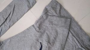 Lace-Up Gray Long Sleeve Top