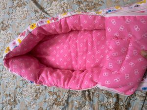 Baby Bed / Carry Bag - Pink And White