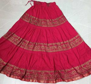 Pink &amp; Gold Tiered Skirt