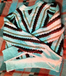 Striped V-Neck Sweater