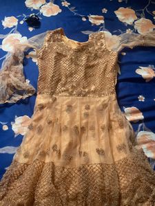 Elegant Peach Anarkali Dress