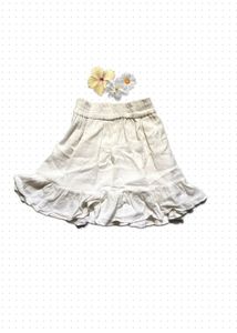 Ruffled White Skirt