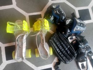 Roller Skates with Protective Gear