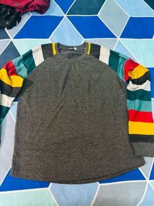 Striped Sleeve T-shirt