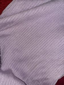 Lilac Ribbed Turtleneck Bodysuit