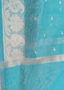 Sea Green &amp; Gold Detail Saree