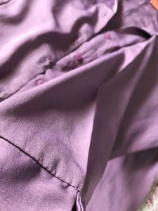 Mauve Button Down Shirt - 3/4 Sleeve