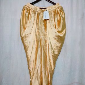 Stalk Buy Love Gold Satin Dhoti Pants