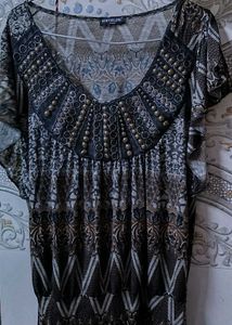New Feeling Embellished Tunic Top