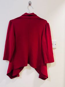 Red Draped Cardigan Small Size