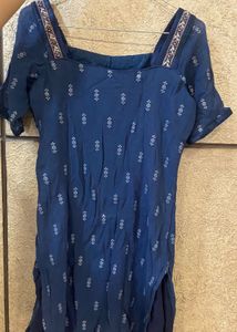 Navy Blue Ethnic Co-Ord Set for Women