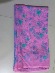 Chiffon Pink Printed Saree