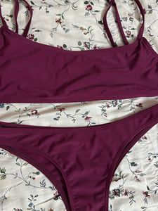 Bikini Set Maroon Medium