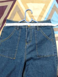 High Waist Blue Jeans