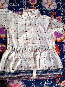 White Printed Western Top (Women&#39;s)