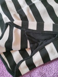 Black White Striped Dress
