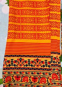 Unstiched Vintage Patterned Fabric Suit Piece