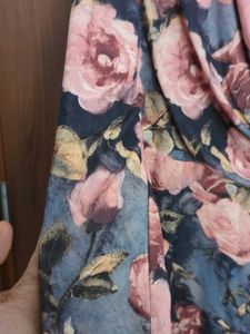 Kazo Pinka And Black Wrap Dress
