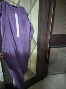 Elegant Purple Kurta with bottom