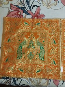 Orange Silk Cushion Covers