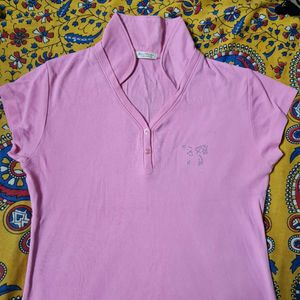 Cute Pink Polo Top