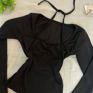 Black Tie Up Top (bust 30-34)