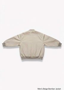 Balenciaga Men's Beige Bomber Jacket