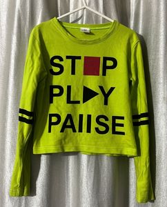 Green Graphic Print Tee