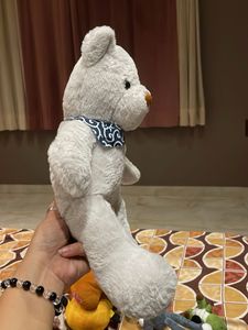 Cute Grey Teddy Bear with Bandana