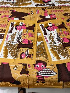 cartoon Printed double bed Bedsheet