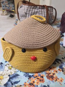 yellow cute bunny storage box