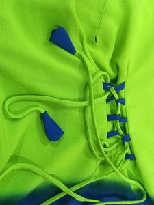 Green &amp; Blue Embroidered Kurti