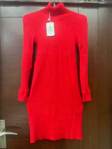 Red Turtleneck Dress