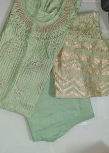Kurta Set green  and only kurti blue