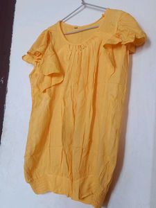 Orange Top With Short Frills