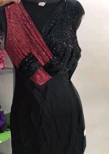 Black Sequence Cutout Dress New With Tag